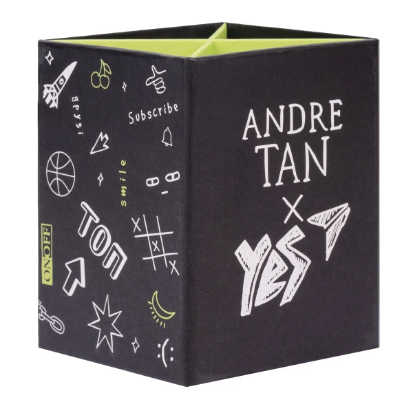 Стакан для письмового приладдя YES by ANDRE TAN "Dark", картон, 707156