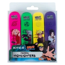 Маркер Highlighter, набір з 4-х кол., Naruto NR24-444 Kite