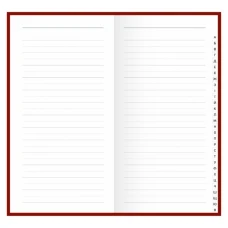 Алфавітна книга А6 (100х190), 80 арк., лінія, обкл. баладек, коричневий, 210 05Р