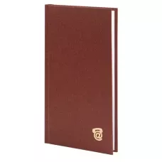 Алфавітна книга А6 (100х190), 80 арк., лінія, обкл. баладек, коричневий, 210 05Р