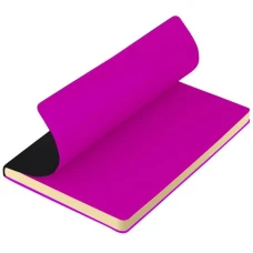 Записна книжка А5 (132х202), 96 арк, крем., кліт., обкл. шт. шкіра червона на гумці, 138/2 0610R