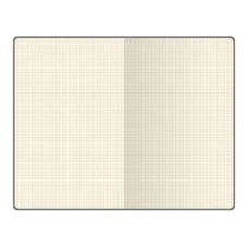 Записна книжка А5 (130х202), 128 арк., крем, кліт, обкл. шт.шк. Nebraska на гумці, білий, 234/2-10