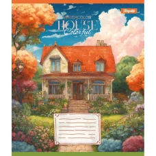 Зошит А5/24 арк кліт 1В House colorful, 767003