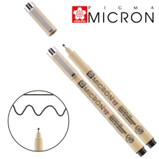 Лінер PIGMA MICRON (12), 0,7мм, Чорний, Sakura