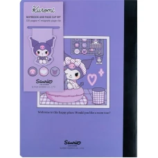 Блокнот з магнітною закладкою, А5, 60 арк., кліт., Kuromi HK24-192 Kite