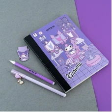 Блокнот з магнітною закладкою, А5, 60 арк., кліт., Kuromi HK24-192 Kite