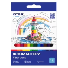 Фломастери, набiр 12 шт. Kite Classic K-447