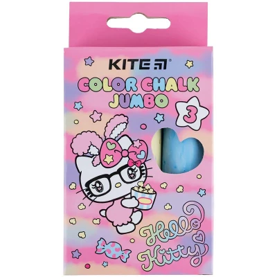 Крейда кольорова Jumbo, 3 кол. Hello Kitty HK24-077 Kite
