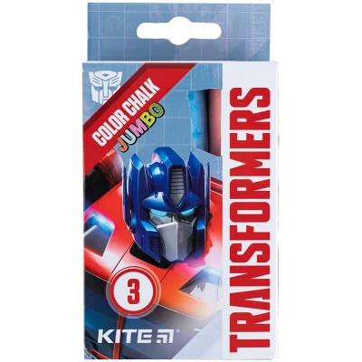 Крейда кольорова Jumbo, 3 кол. Transformers TF24-077 Kite