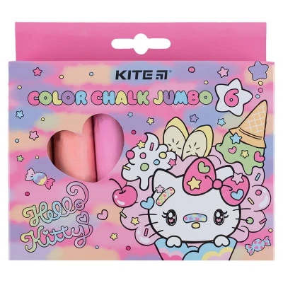 Крейда кольорова Jumbo, 6 кол. Hello Kitty HK24-073 Kite