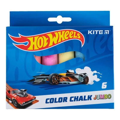 Крейда кольорова Jumbo, 6 кол. Hot Wheels HW24-073 Kite