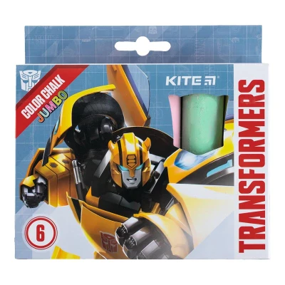 Крейда кольорова Jumbo, 6 кол. Transformers TF24-073 Kite