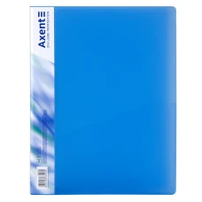 Папка з затиском, А4, прозора синя 1301-22-A