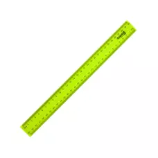 Лінійка пластикова, 30см жовта D9800-01