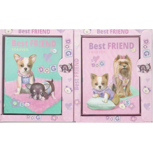 Блокнот А6 лінія, з глітером у тонкій коробці, серія Best friend 4023 Kidis