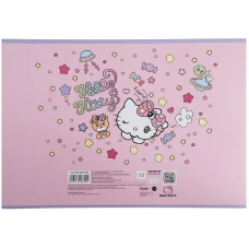 Зошит для малювання, 12 арк., скоба, УФ лак + глітер, Hello Kitty HK23-241 Kite