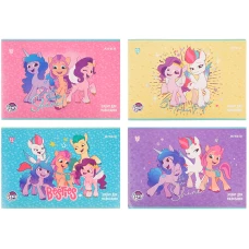Зошит для малювання, 12 арк., скоба, УФ лак + глітер, My Little Pony LP22-241 Kite
