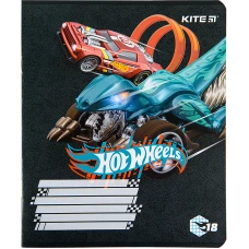 Зошит 18 арк., клітинка, гібр. лак + УФ лак, Hot Wheels HW22-236 Kite