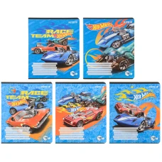 Зошит 18 арк., лінія, гібр. лак + УФ лак, Hot Wheels HW22-237 Kite