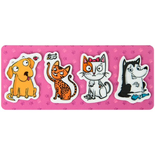 Закладки пластикові 4x20 шт, 35х50 мм, Pets, K22-479-5 Kite