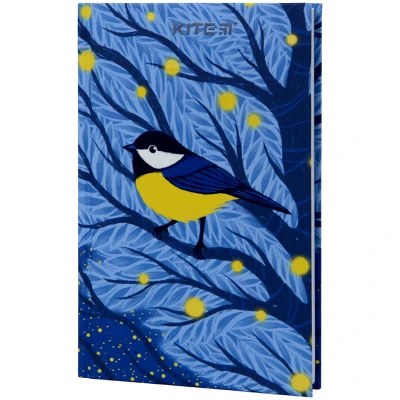 Книга записна А6, 80арк, кліт., тверда обкл, Синиця K22-199-3 Kite