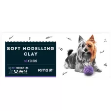 Пластилін восковий, 18 кольорів, 360 г. Kite Dogs K22-085