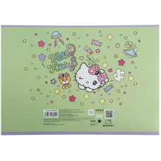 Зошит для малювання, 12 арк., скоба, УФ лак + глітер, Hello Kitty HK23-241 Kite