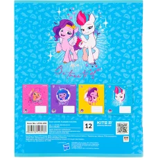 Зошит 12 арк., коса, УФ лак + глітер, My Little Pony LP22-235 Kite