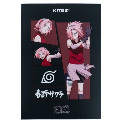 Блокнот-планшет A5, 50арк, клітинка, Naruto NR23-194-2 Kite