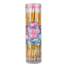 Олівець графітний круглий з гумкою "Sweet Cream", туба 36шт/уп., 280610, YES
