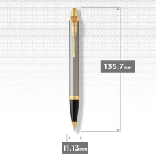 Ручка кулькова Parker IM Brushed Metal позол. кул. 22 232