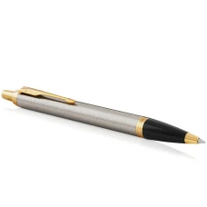 Набір ручок Parker IM Brushed Metal GT RB+BP (ролер + кулькова), позол.22 292b19
