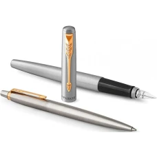 Набір Parker JOTTER Stainless Steel GT FP+BP (перова + кулькова), з позол.16 092b19