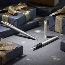 Набір Parker JOTTER Stainless Steel GT FP+BP (перова + кулькова), з позол.16 092b19