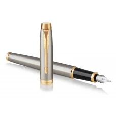 Ручка перова Parker IM Brushed Metal позол. 22 211