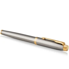Ручка перова Parker IM Brushed Metal позол. 22 211