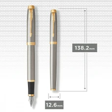 Ручка перова Parker IM Brushed Metal позол. 22 211