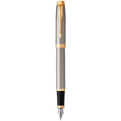 Ручка перова Parker IM Brushed Metal позол. 22 211