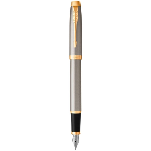 Ручка перова Parker IM Brushed Metal позол. 22 211
