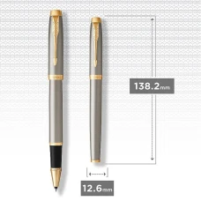 Ручка-ролер Parker IM Brushed Metal позол. рол. 22 222