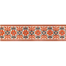 Клейка стрічка пакувальна 48мм*35м, ВИШИВАНКА червона, BM.7007-69