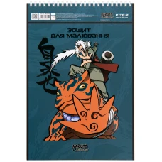 Зошит для малювання, 30 арк., спір., софт тач + УФ лак, Naruto NR23-243 Kite