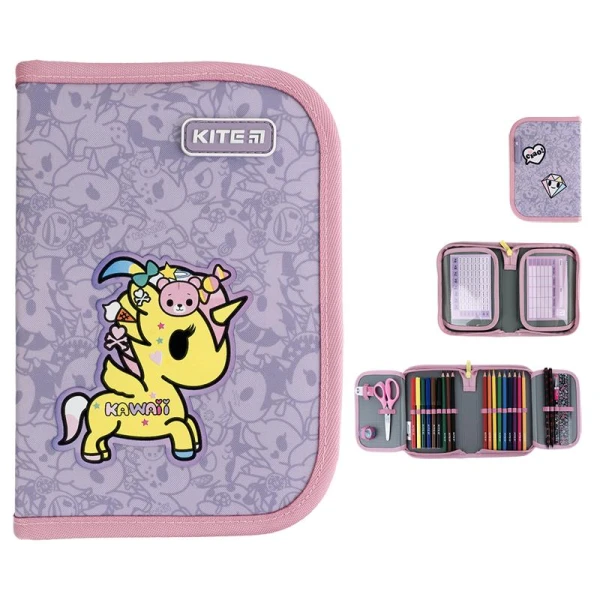 Пенал Kite 1 від., 2 відв., з наповненням TK24-622H tokidoki
