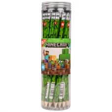 Олівець графітний тригранний з гумкою "Minecraft. Creepers", туба 36шт/уп., 280667 YES