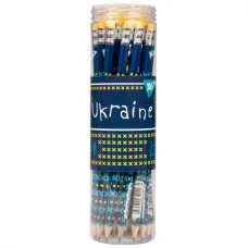 Олівець графітний тригранний з гумкою "Ukraine", туба 36шт/уп., 280673 YES