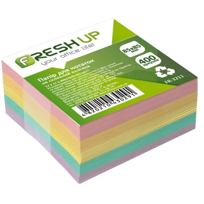 Блок паперу для нотаток 85х85мм. 400 арк. не клеєний, класика FR-3211 Fresh Up