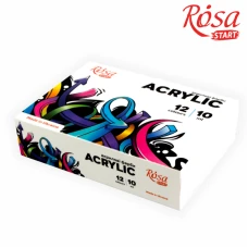Набір акрилових фарб Graffiti 12x10мл, ROSA Start