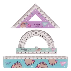 Набір лінійок YES (3 предмети) "Pusheen", лінійка 15 см., 370675