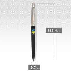 Ручка кулькова Parker JOTTER Originals UKRAINE Black CT BP Тризуб синьо-жовтий 15632_T0016u