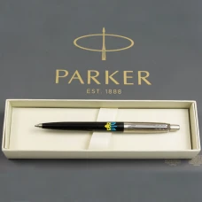 Ручка кулькова Parker JOTTER Originals UKRAINE Black CT BP Тризуб синьо-жовтий 15632_T0016u